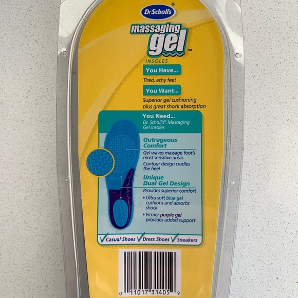 Dr. Scholl's Massaging Gel Insoles, Dual Gel, Trim To Fit Women's Sizes 6-10 - Picture 3 of 4